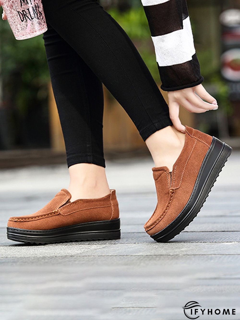 Casual Suede Non-slip Platform Shoes | IFYHOME