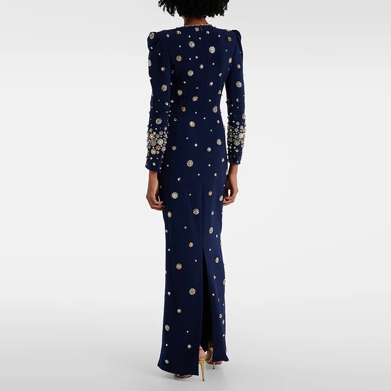 Nigikala Nigikala New Star Fashion Heavy Industry Nails Studded Long Dress Dress Dress Dress