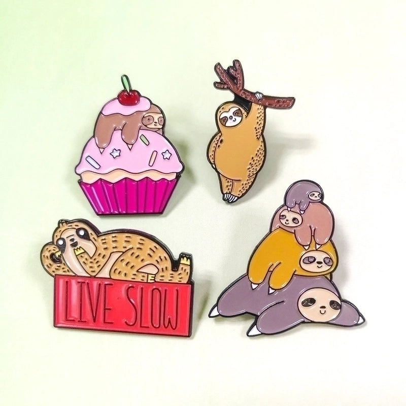 Cartoon Style Pin Animal Alloy Enamel Unisex Brooches