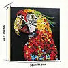 DIY Pre-Framed Parrot Button Art Canvas Kit