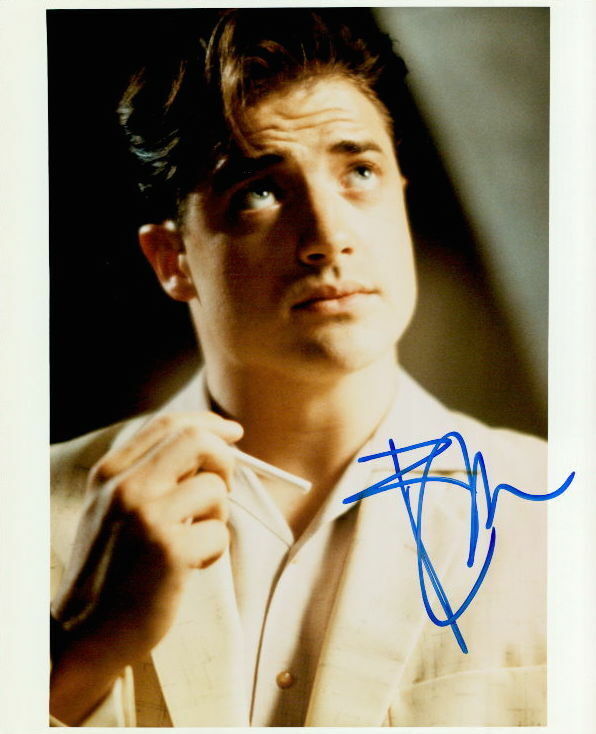 Brendan Fraser signed in-person 8x10 Photo Poster painting