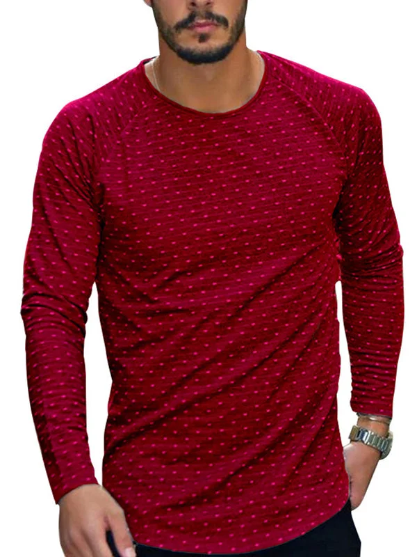 Long-sleeved Spotted Loose Fashion T-shirt