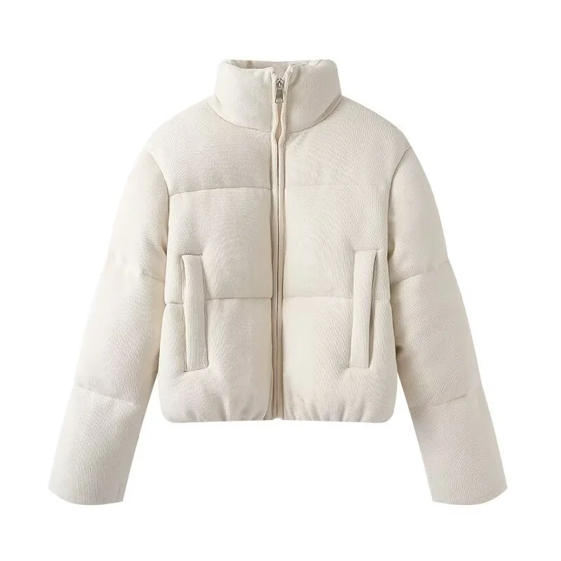 Nigikala Nigikala New Fashion Temperament Women's Knitted Fabric Standing Collar Warm Cotton Suit 6318228