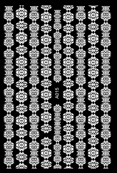 3D White Lace Flower Nail Sticker Decoration Manicure Transfer Foil for Nail Art Sticker Design Adhesive Hollow Nail Decal Charm