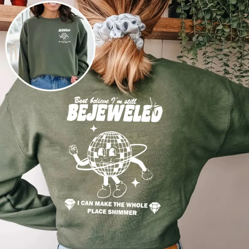 Taylor Swift Midnights Double Print Gildan 18000 Sweatshirt