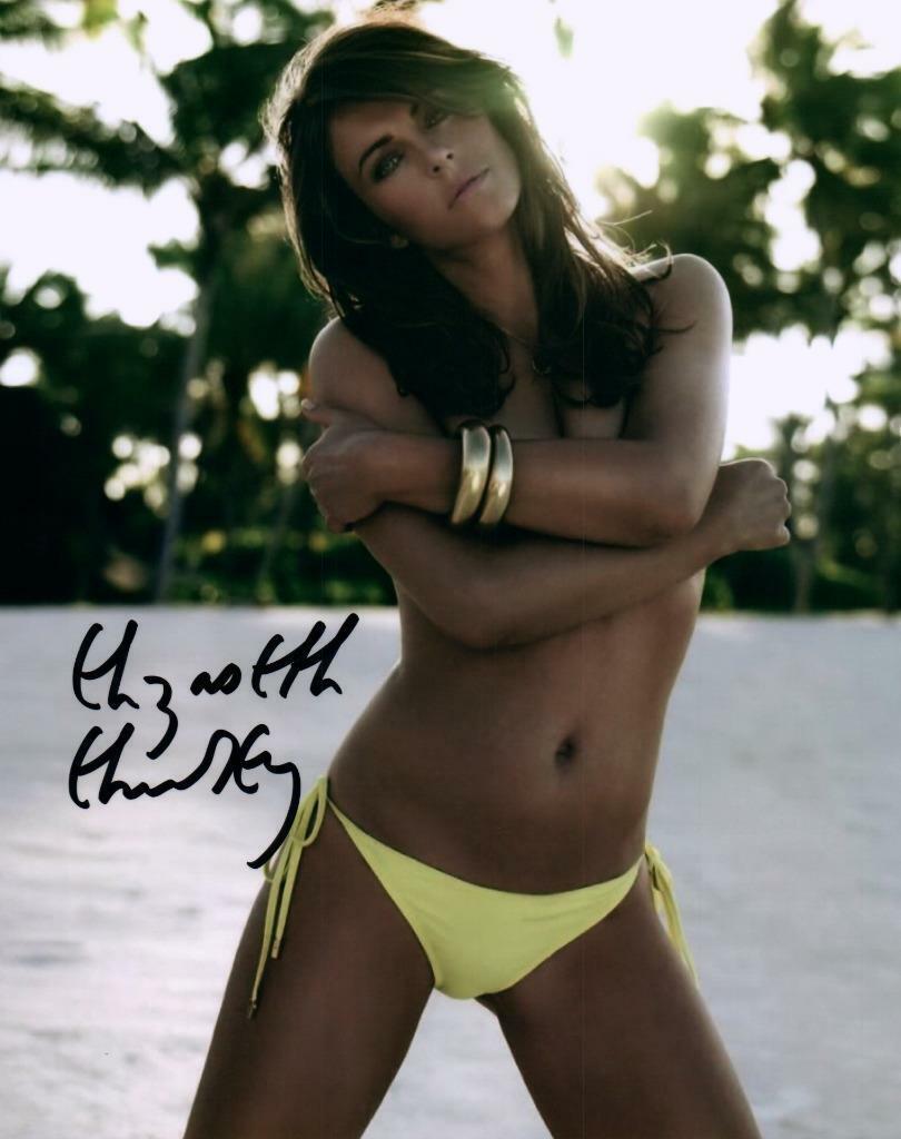 Elizabeth Hurley Signed 8x10 Photo Poster painting Autographed Picture plus COA