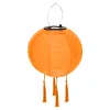 Solar Nylon Lantern Lamp Waterproof Outdoor Hanging Light Festival Decor