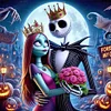 Sally And Jack - 11CT Counted Cross Stitch - 40*40cm - Disney Halloween