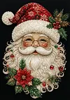 DIY Pearl Painting - Handmade Self - Adhesive Pearls - Santa Claus