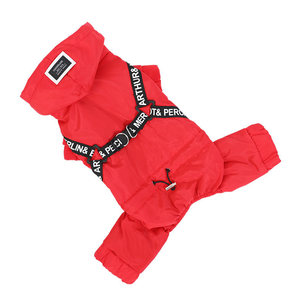 

Winter Cotton Padded Dog Hoodies Clothes Warm Pet Hooded Jacket Coat Red, 501 Original