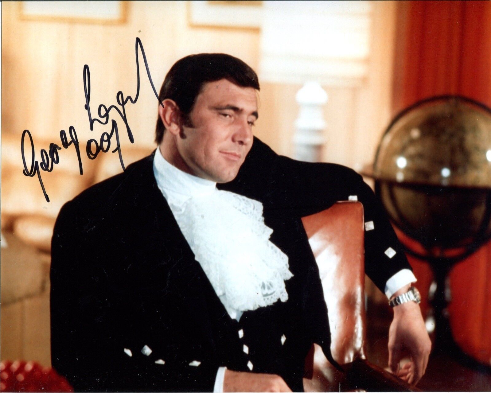 007 James Bond George Lazenby signed OHMSS movie Photo Poster painting IMAGE No5 UACC DEALER