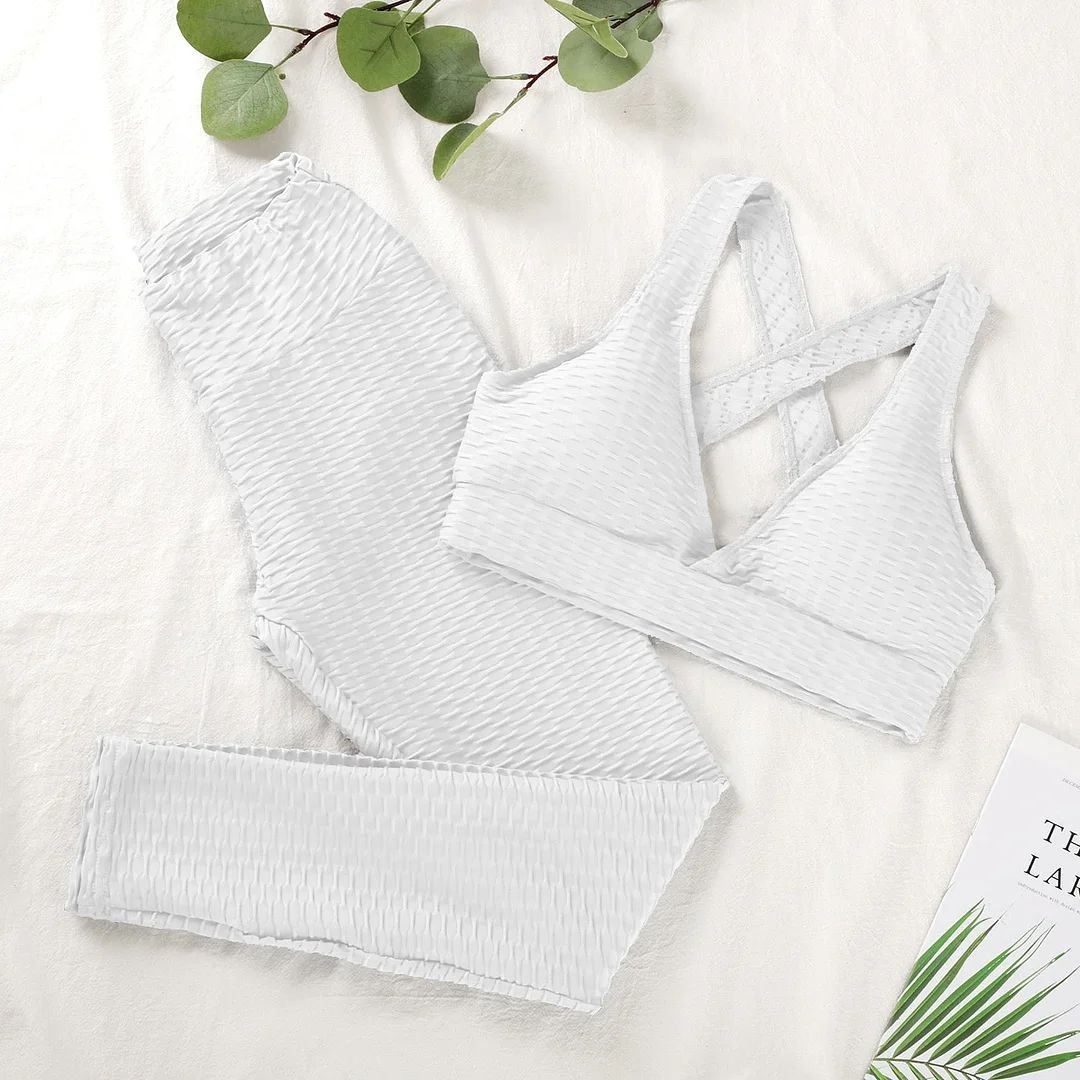 ATHVOTAR Two Piece Shorts Set Women Top and Pants Anti Cellulite Leggings High Waist 3 Piece Set Tracksuits Sweat Suits Women