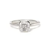 14k Yellow Gold 1ct Asscher Cut Lab Diamond Bezel Ring