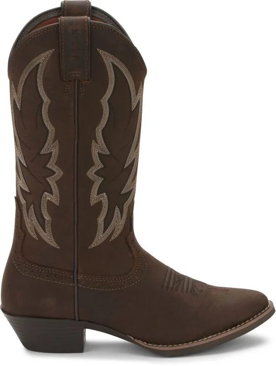 JUSTIN ROSELLA CHOCOLATE WOMEN'S WESTERN BOOT-L2720