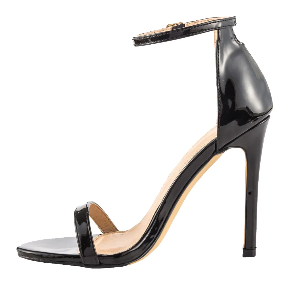 Women's Heeled Sandals Buckled Ankle Strap Dress Sandals Stilettos-vocosishoes