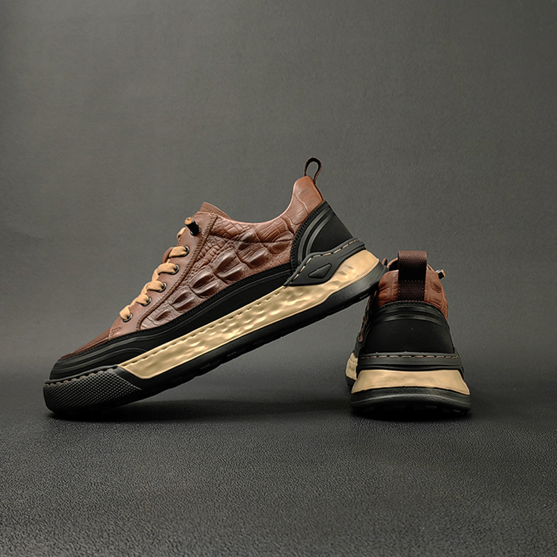 DANRRIO Alligator Print Casual Lift Height Skate Shoes DANRRIO.COM DANRRIO