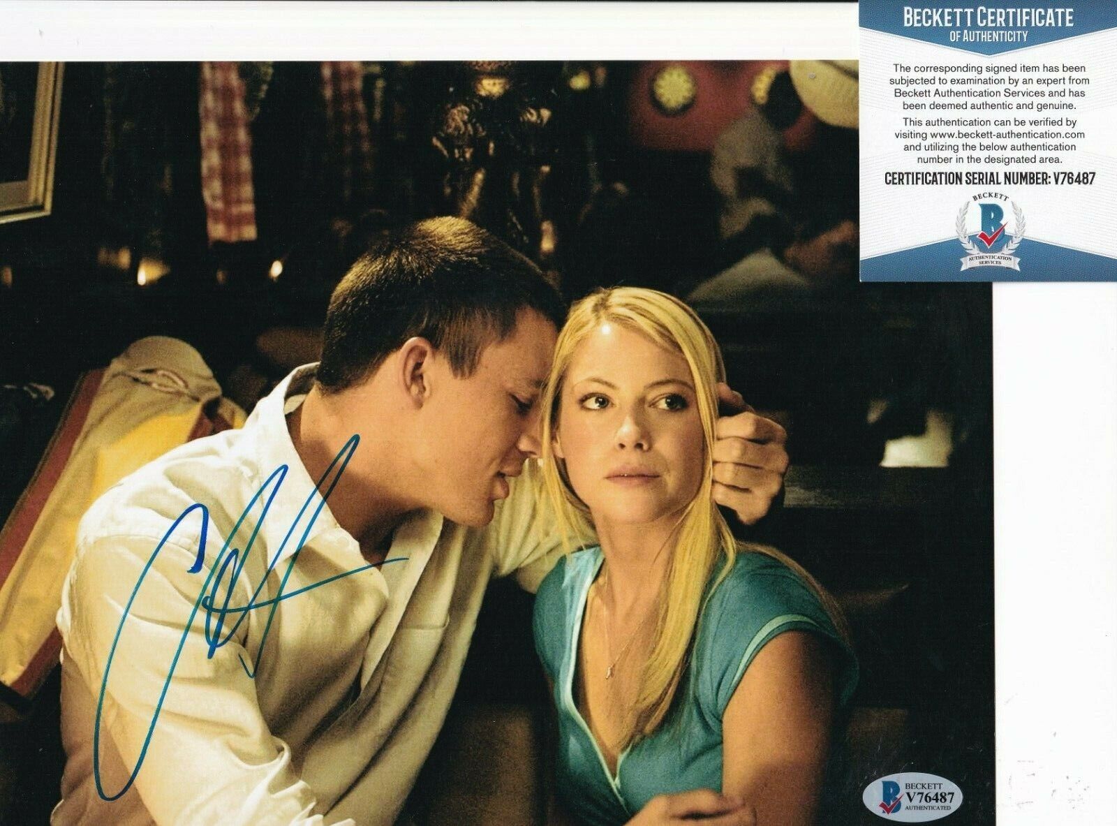 CHANNING TATUM signed (SHE'S THE MAN) Duke Movie 8X10 Photo Poster painting BECKETT BAS V76487