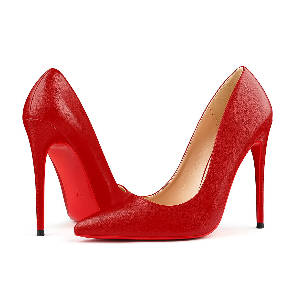 120mm Women's Red Bottom High Heels Party Wedding Matte Pumps-MERUMOTE