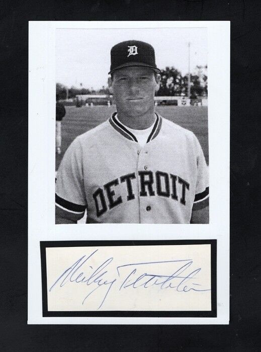 MICKEY TETTLETON-DETROIT TIGERS AUTOGRAPHED CUT W/ Photo Poster painting