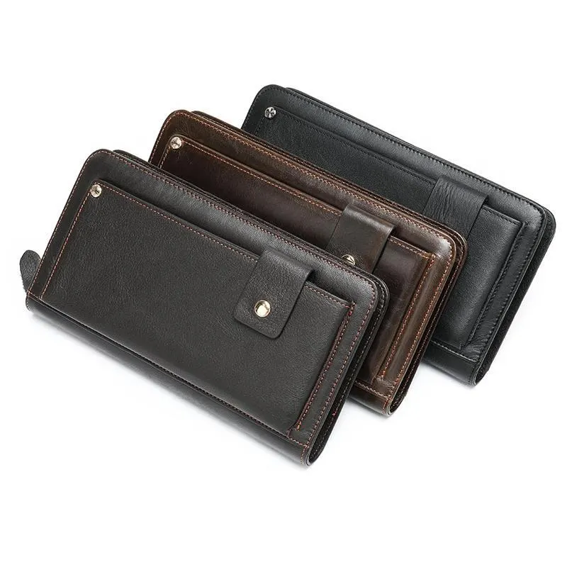 Muiltipurpose Leather Cards Holder Wallets With Pockets For Men