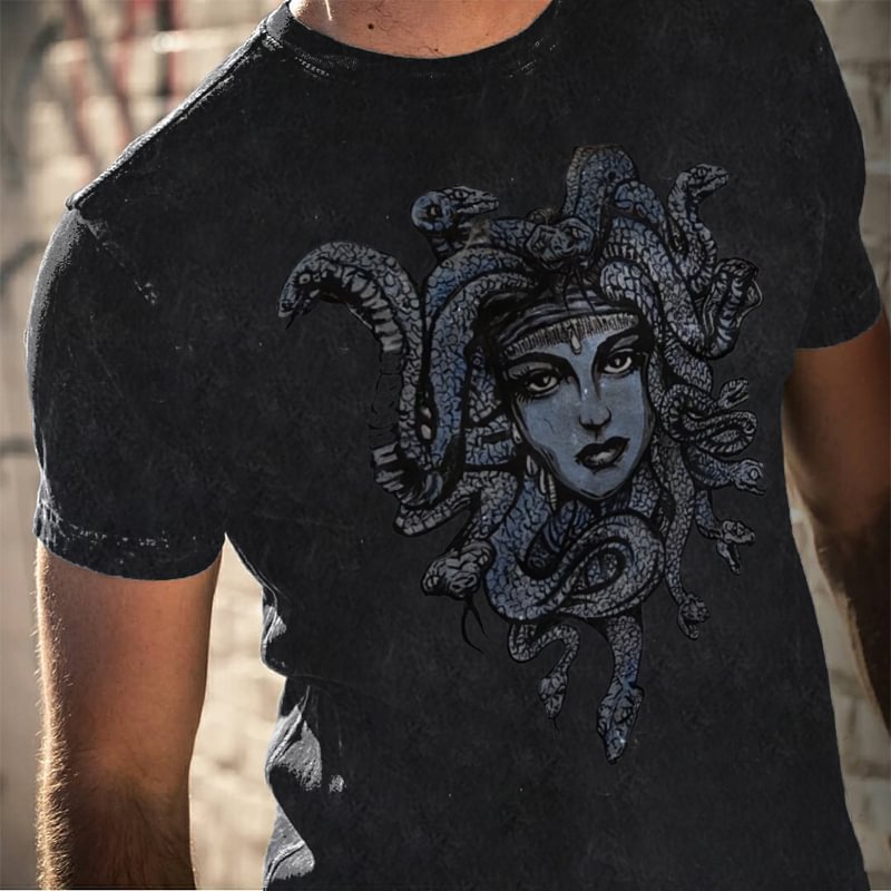 UPRANDY Fashion Medusa Printed Comfortable Men's Casual T-shirt -  UPRANDY