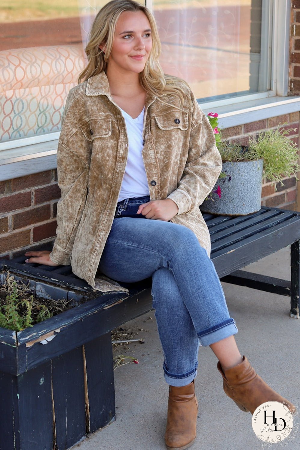 Tassel Detail Corduroy Jacket