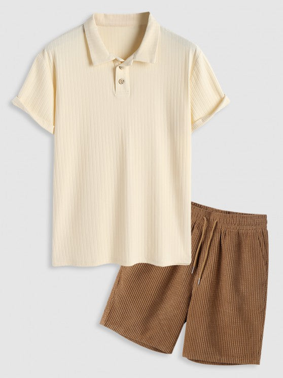 Casual Short Sleeve T Shirt And Shorts