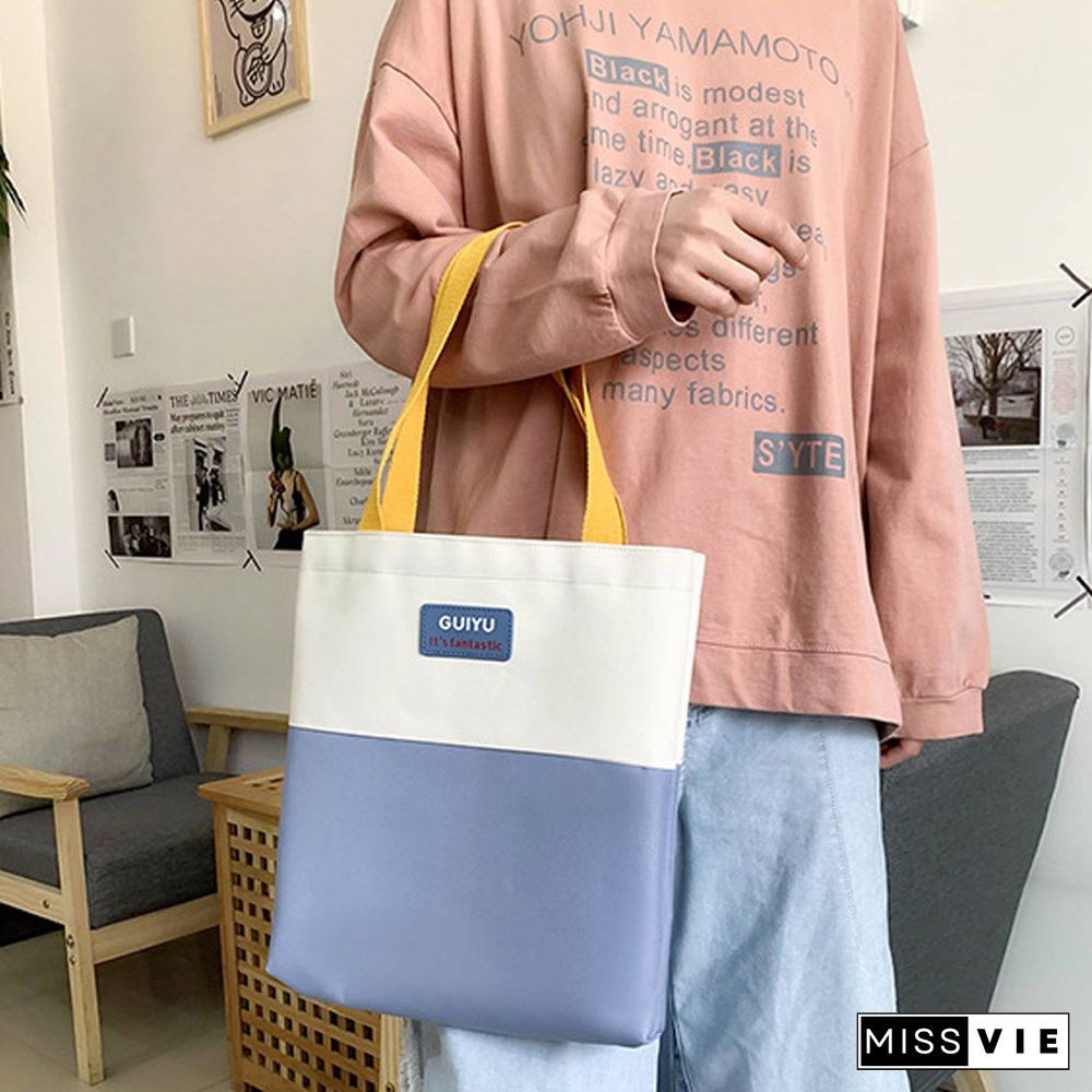 Colorblock Five-Piece College Style Backpack
