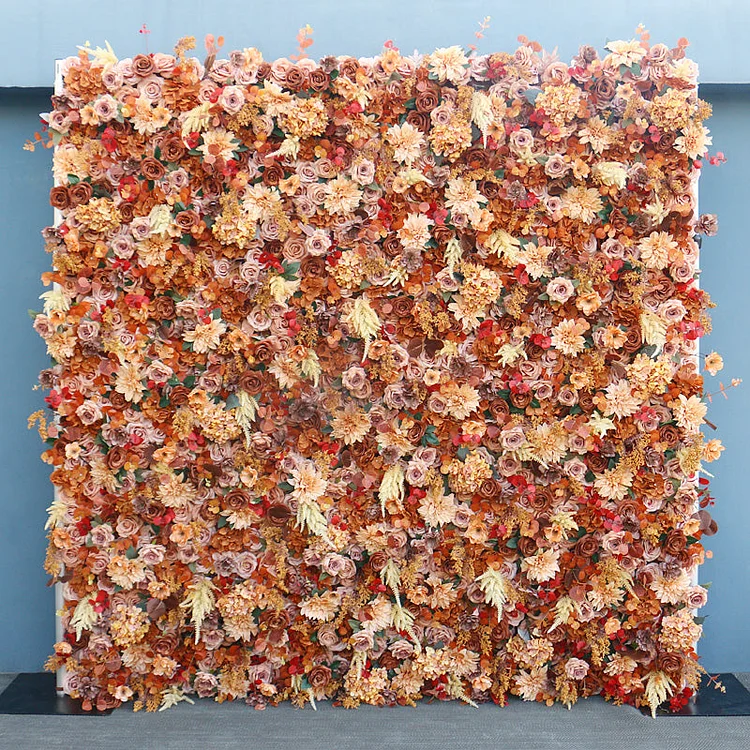 5D Autumn Series Retro Rolling Up Curtain  Flower Wall A128 A5290