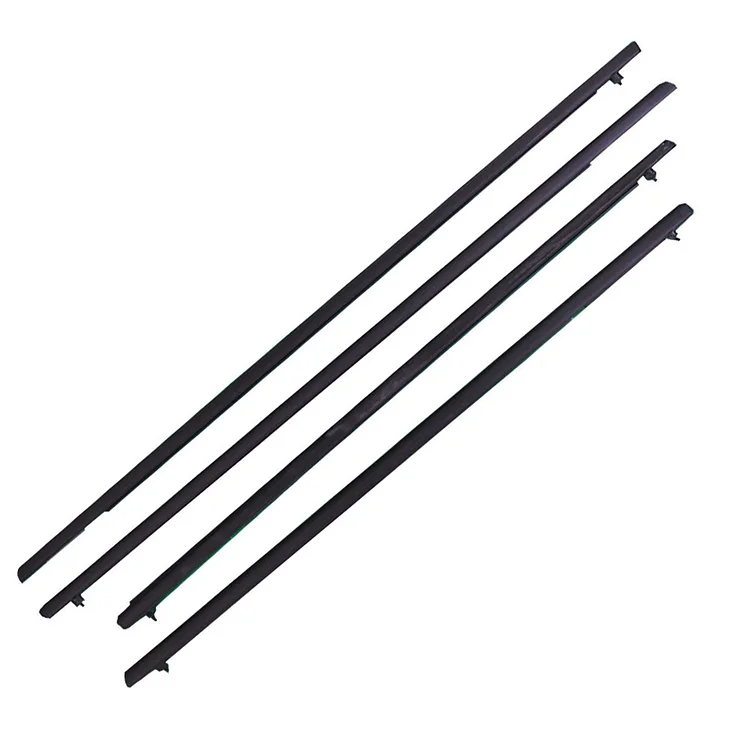 Silscvtt Black Weatherstrip Window Moulding Door Trim Seal Belt Replacement for Civic 2006-2011 72450-SNA-A01 72410-SNA-A01 72950-SNA-A01 72910-SNA-A01 4pcs