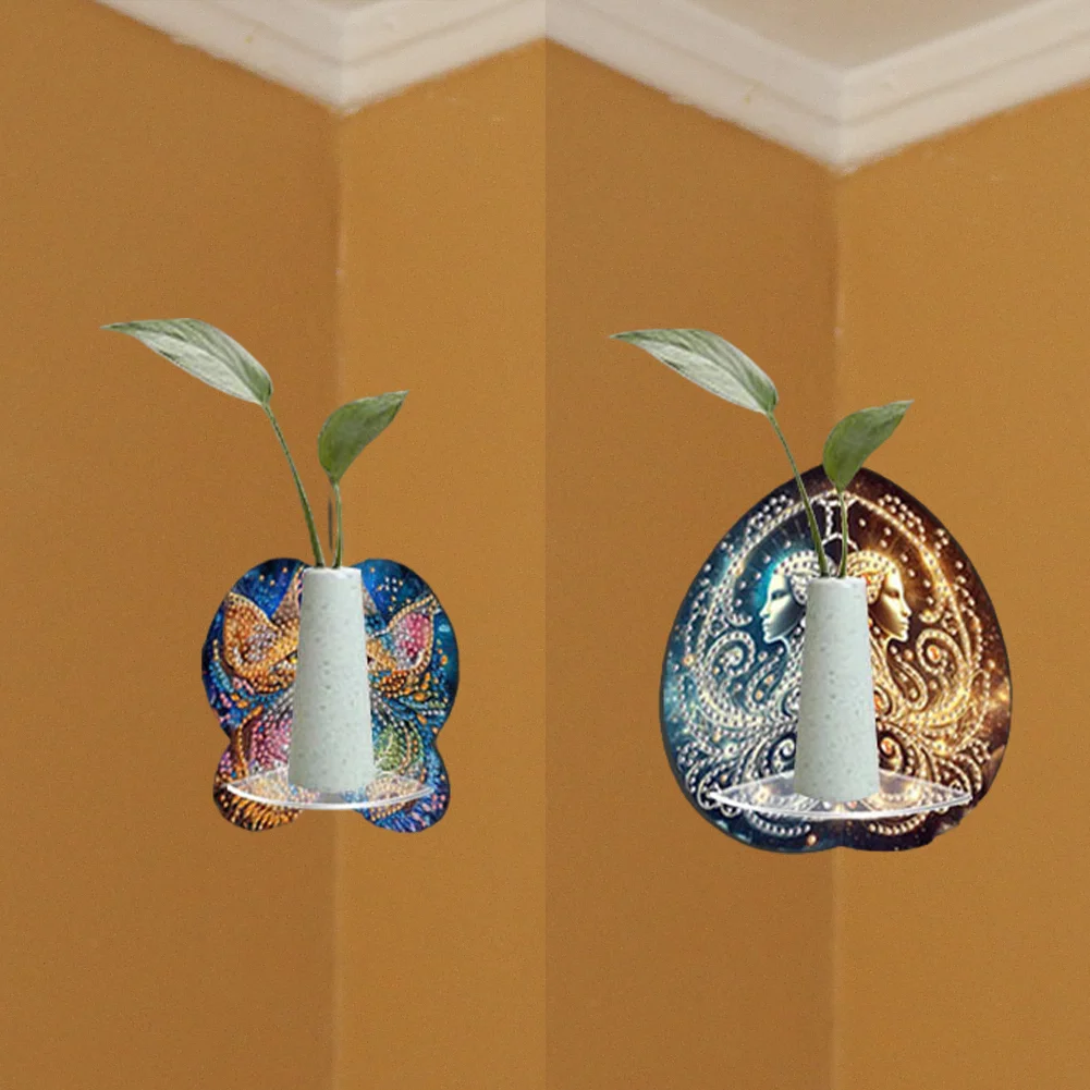 2pcs 2D Flat DIY Diamond Art Pendant DIY Home Decor Hanging Charm (Goddess)