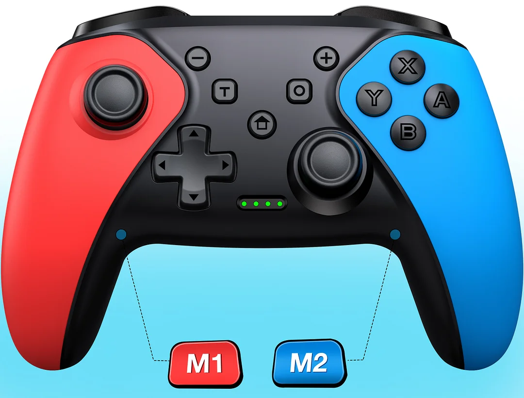 Switch Pro Controller for Nintendo Switch Controller/Switch Lite/OLED/Android/IOS/Windows PC, DinoFire Wireless Switch Controllers with Programmable, TURBO & Wakeup
