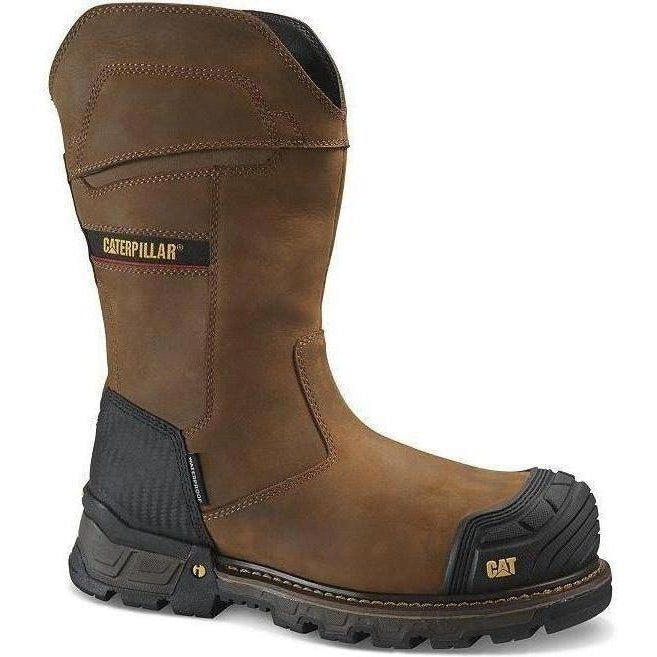 Botas de trabajo sin cordones Exavator XL Comp Toe WP para hombre - Marrón