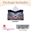 Shining Butterfly DIY PULeather Diamond Painting Tissue Box for Adults Beginners Gem Art Painting Napkin Holder for Living Room Bedroom Bathroom Table Decor