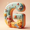（Multi-Style)Winnie the Pooh's 26 Alphabet-Full Round Diamond Painting 30*30CM