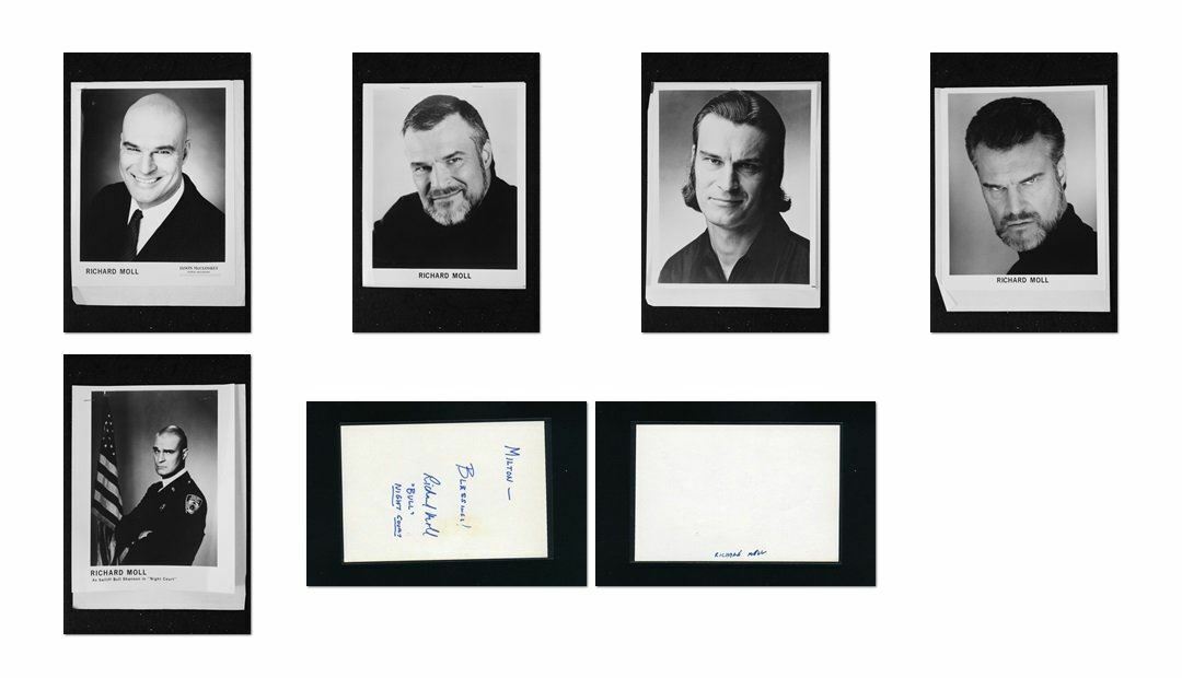 Richard Moll - Signed Autograph and Headshot Photo Poster painting set - Night Court