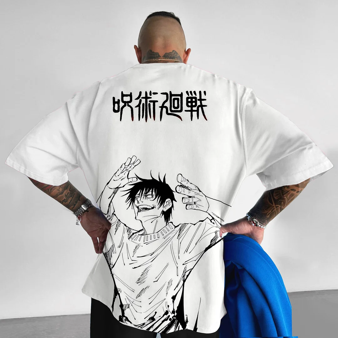 Outletsltd Casual Jujutsu Kaisen Comics Printed T-Shirt