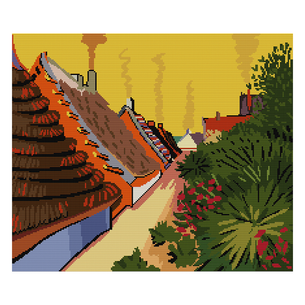 

47*41CM - 14CT Stapmed Cross Stitch - Van Gogh Street View, 501 Original