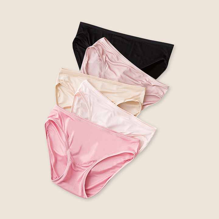 Soie Plus Slip en soie classique 4 pieces