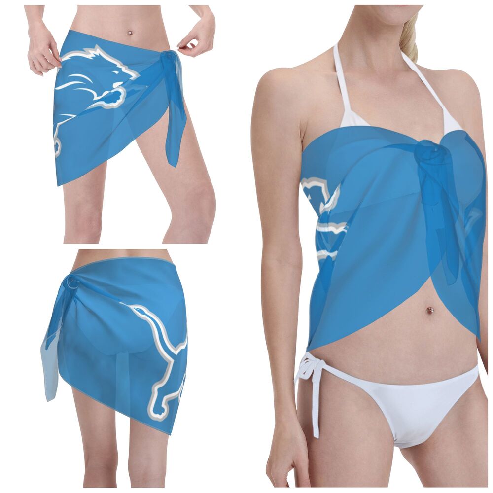Detroit Lions Women's Short Beach Sarong Cover Ups