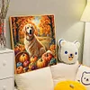 Diamond Painting-DIY Full Round Drill Autumn Dog(40*40CM)
