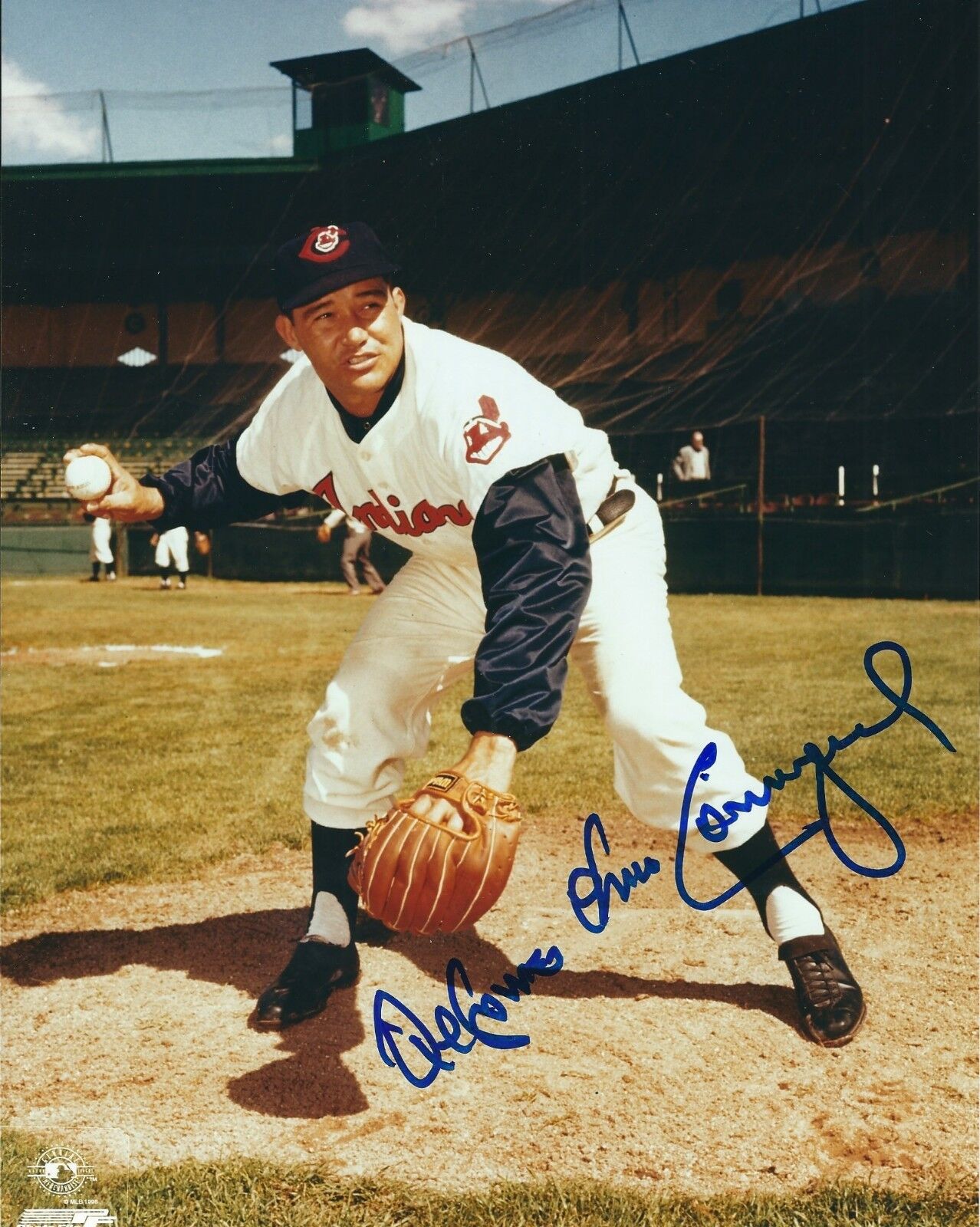 Autographed 8x10 CHICO CARRASQUEL Cleveland Indians Photo Poster painting - COA