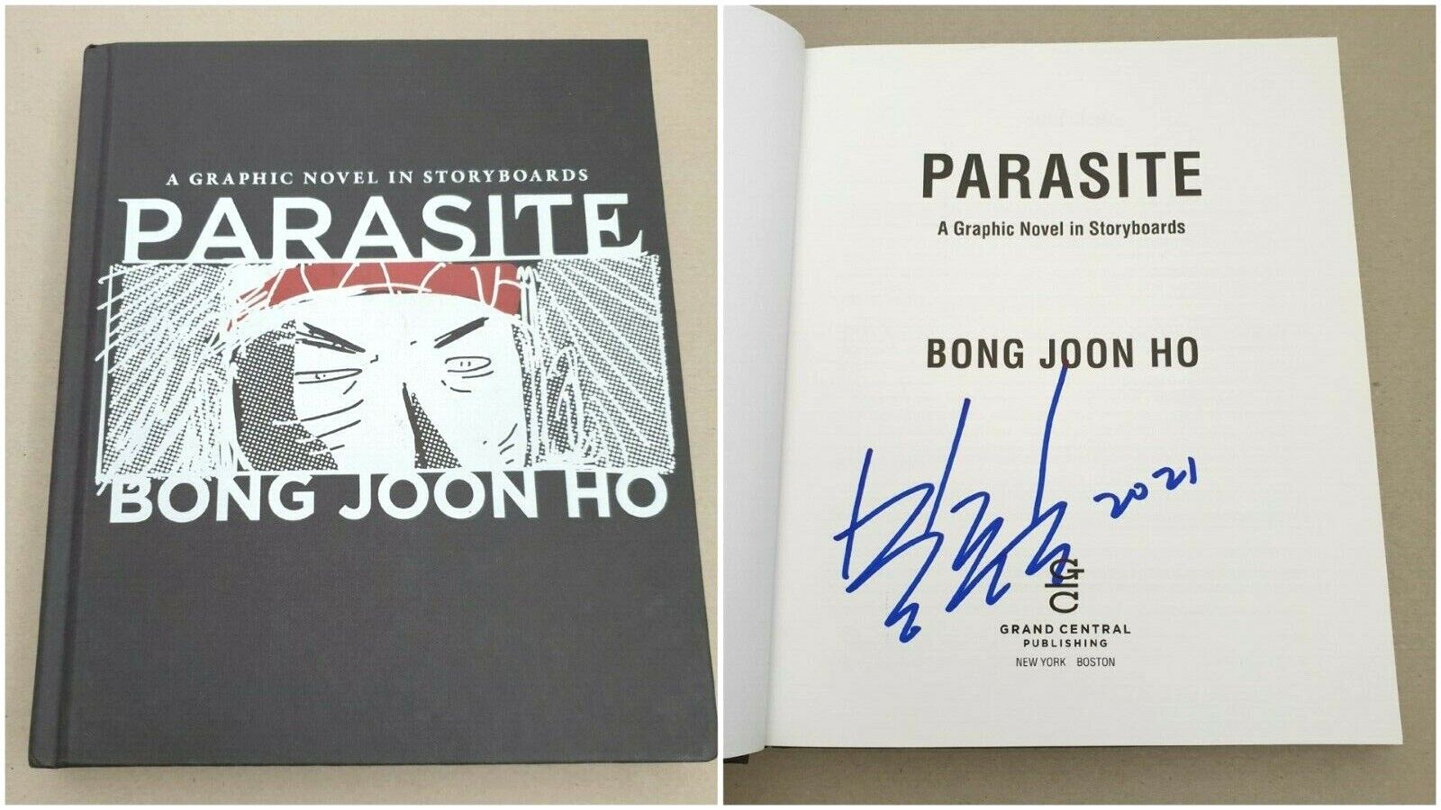 PARASITE Hardcover Book BONG JOON-HO Signed Autographed RACC TRUSTED SELLER