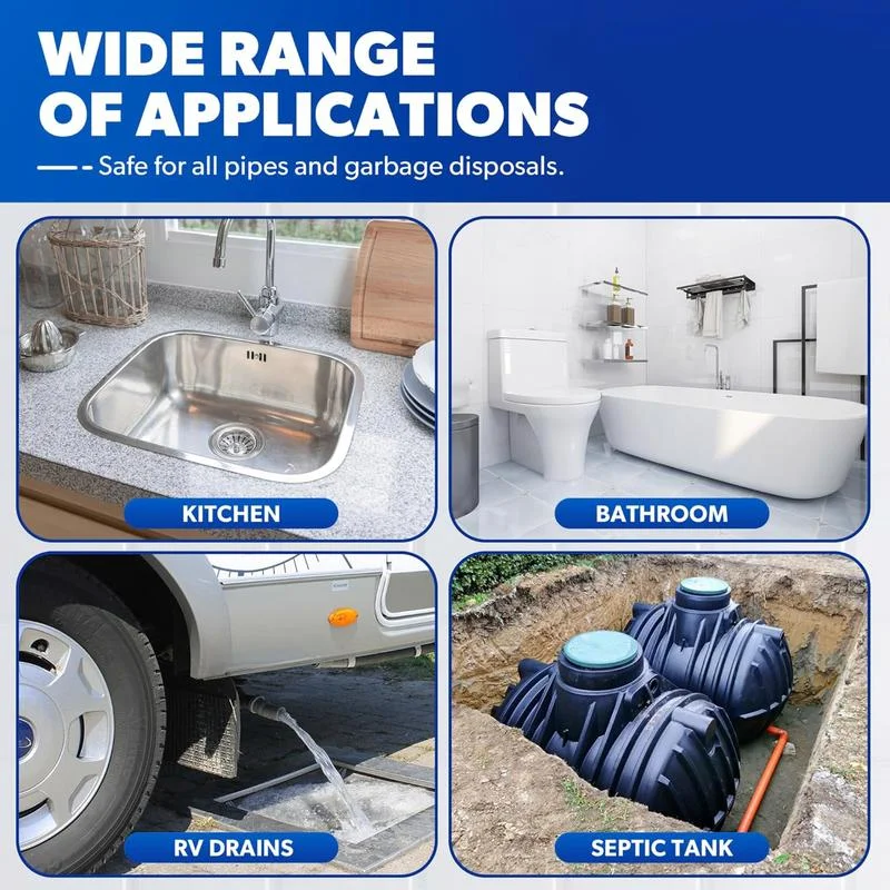 Liapu Powerful Pipe Dredging Agent for Kitchen and Toilet Pipelines - Dissolves 200+ Blockages and Kills 99% of Bacteria 0