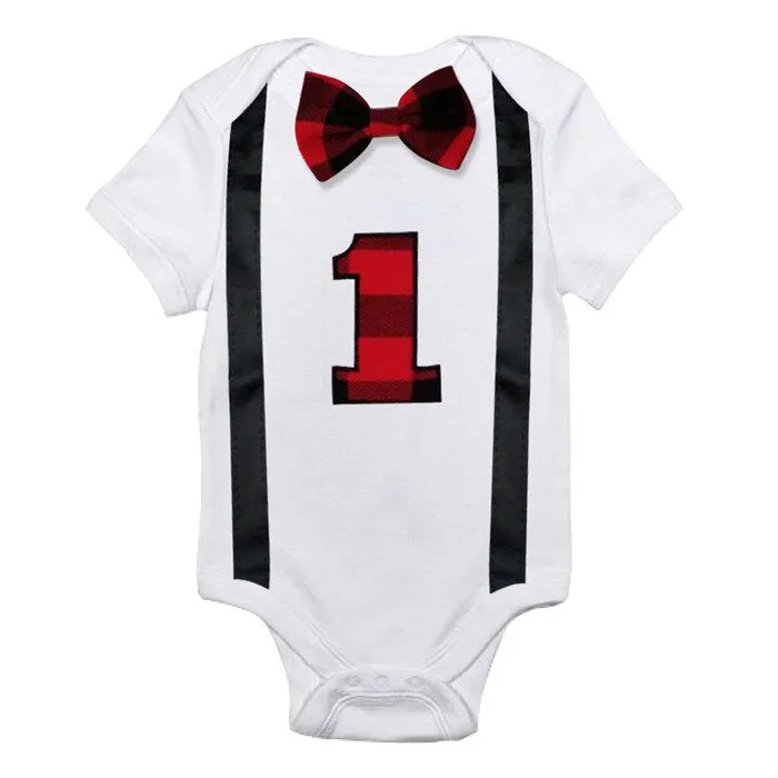 Baby Clothing Bow Body Rompers Baby Boy Girl Clothing 1 Year 1st Birthday Clothes Newborn Baby Clothes Jumpsuit for Bebes
