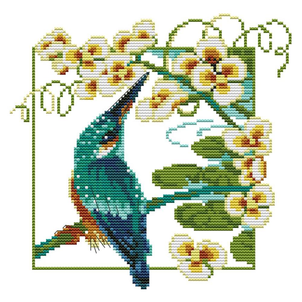 

Kingfisher - 14CT Stamped Cross Stitch - 26*26cm, 501 Original