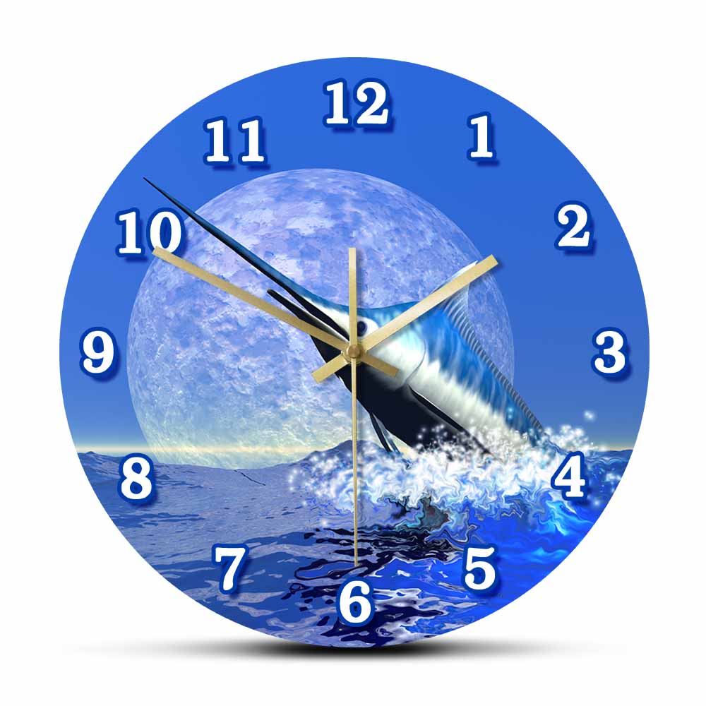 

Jumping Billfish - Frameless Acrylic Wall Clock, 501 Original