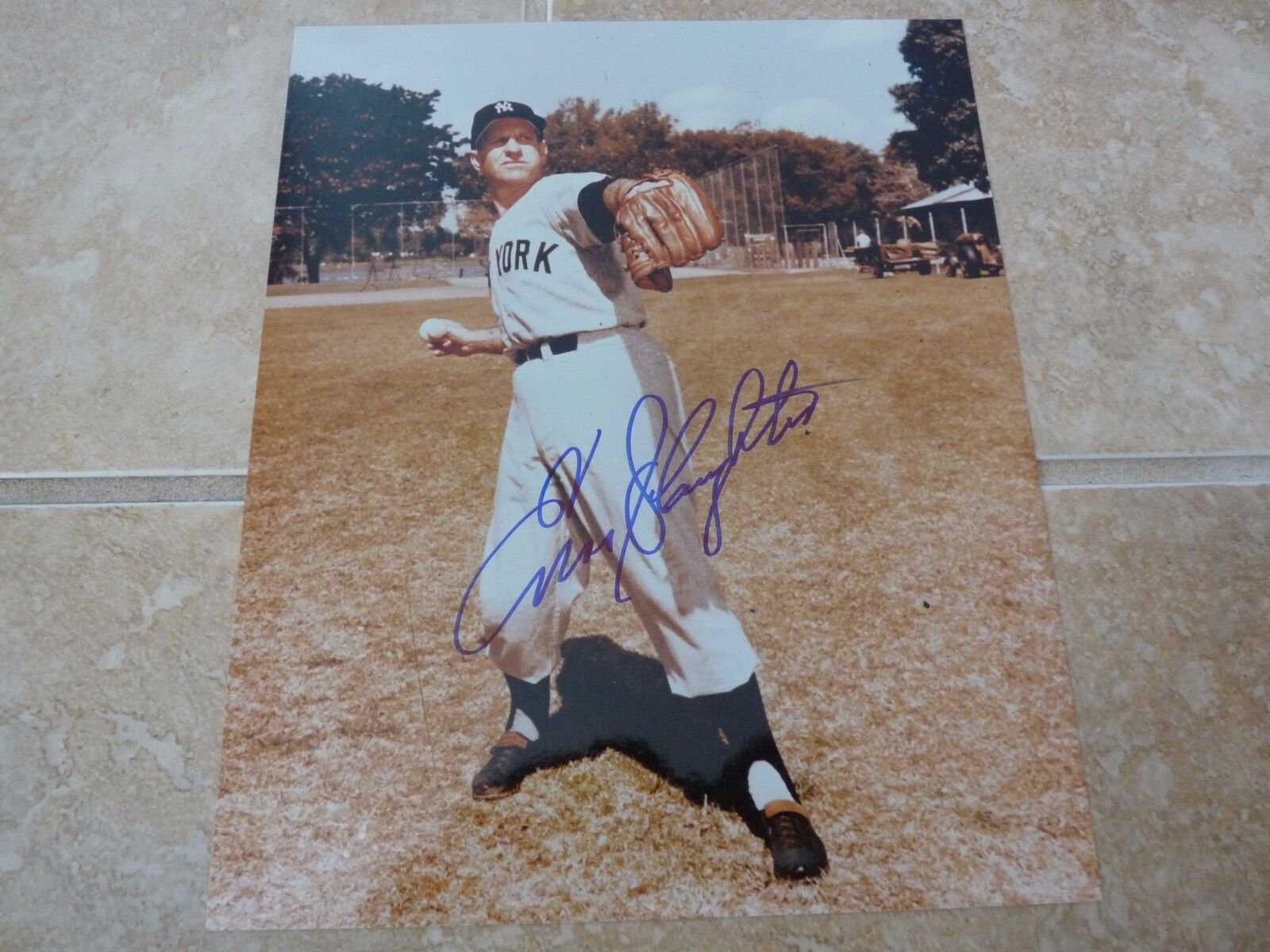 Enos Slaughter St Louis Cardinals Autographed Signed 8x10 Photo Poster painting PSA Guaranteed