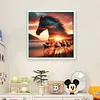 Silhouette - Horse-11CT Stamped Cross Stitch 40*40cm/15.75*15.75in
