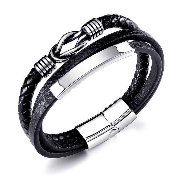 Multi-layer woven stainless steel bracelet